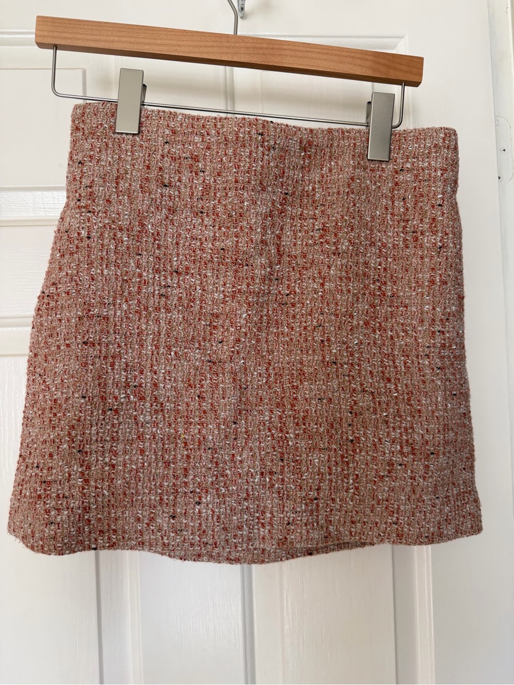 Elodie Pink Tweed Mini Skirt
